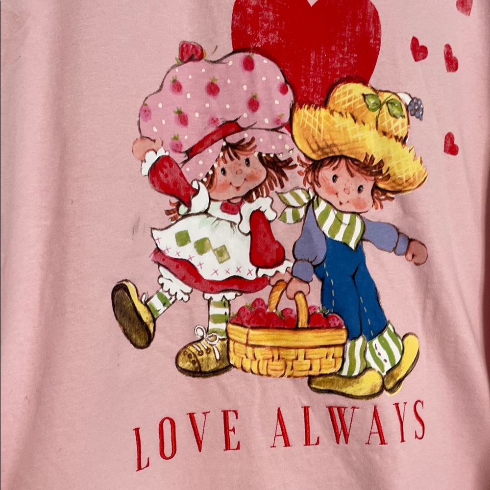 Strawberry shortcake Pink Graphic Sweatshirt NWT Size Large - Picture 3 of 10